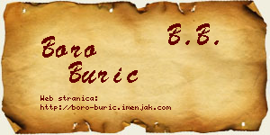 Boro Burić vizit kartica
